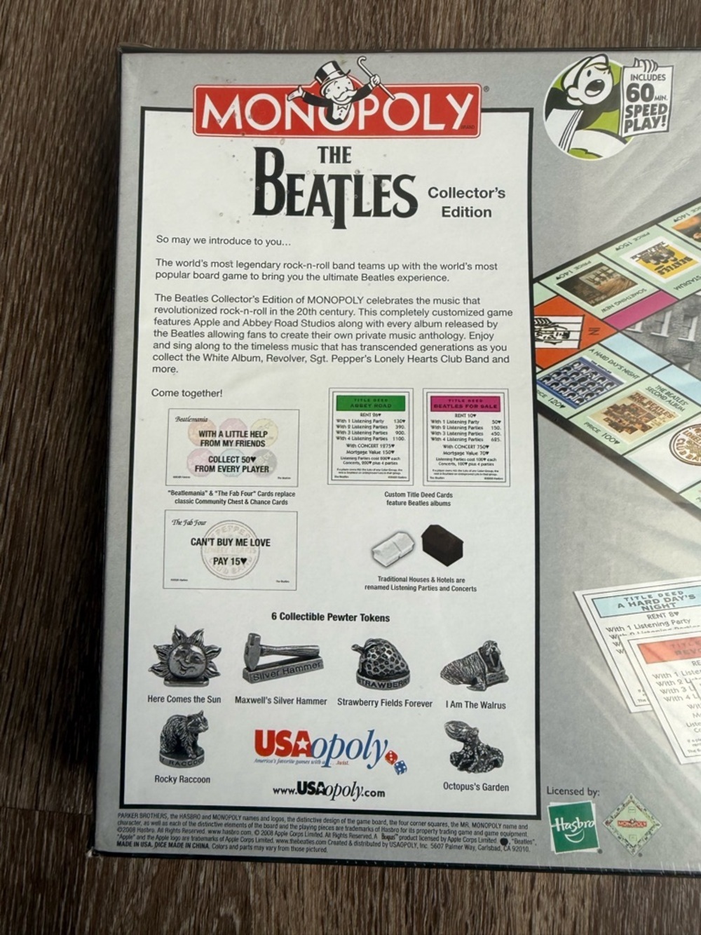 The Beatles Monopoly Board Game - Black & White Cover - Picture 3 of 3